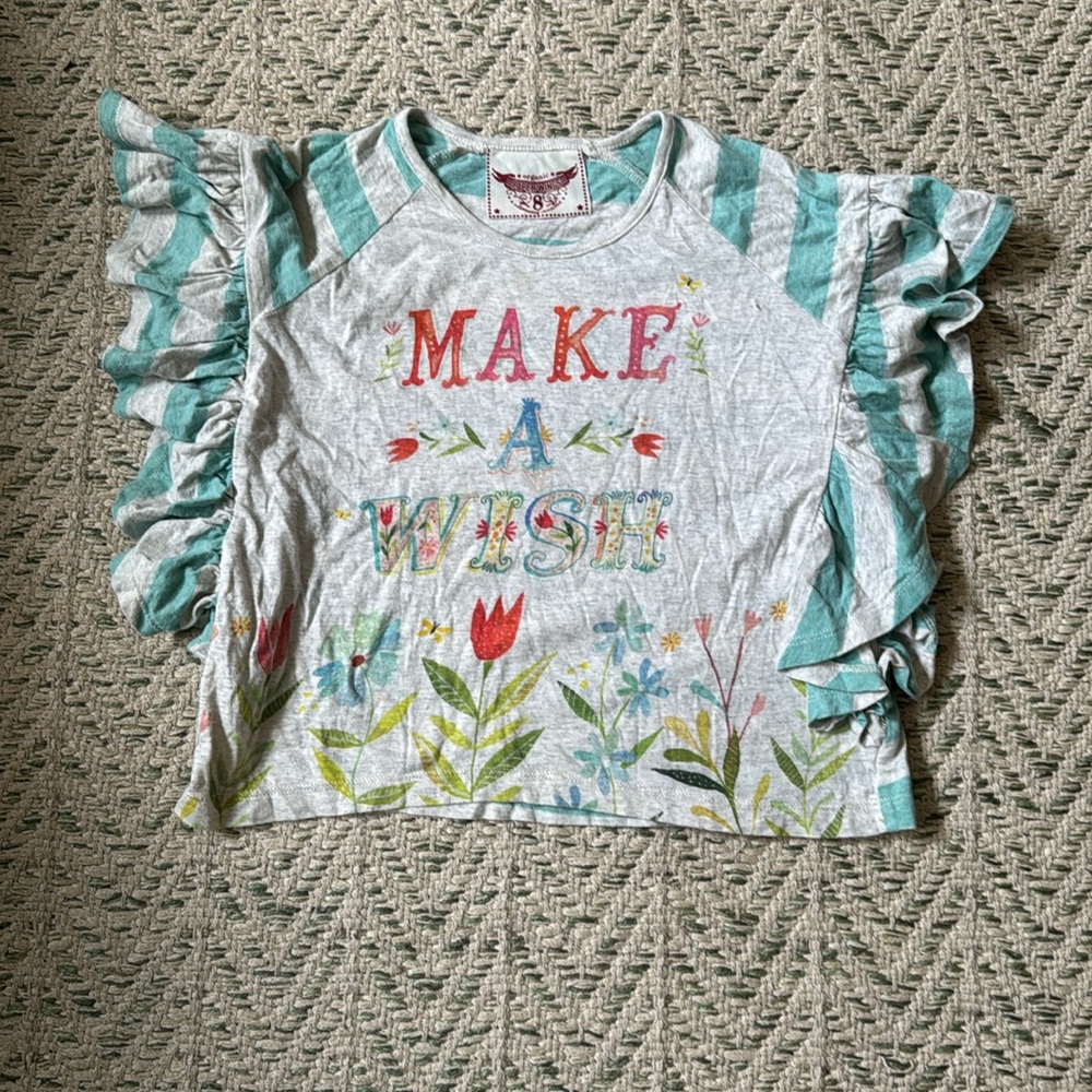 Paper wings "make a wish" shirt Girls size 8